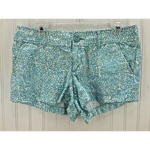 Lilly Pulitizer The Walsh Short Women's Size 6 Blue & White Print Casual Shorts